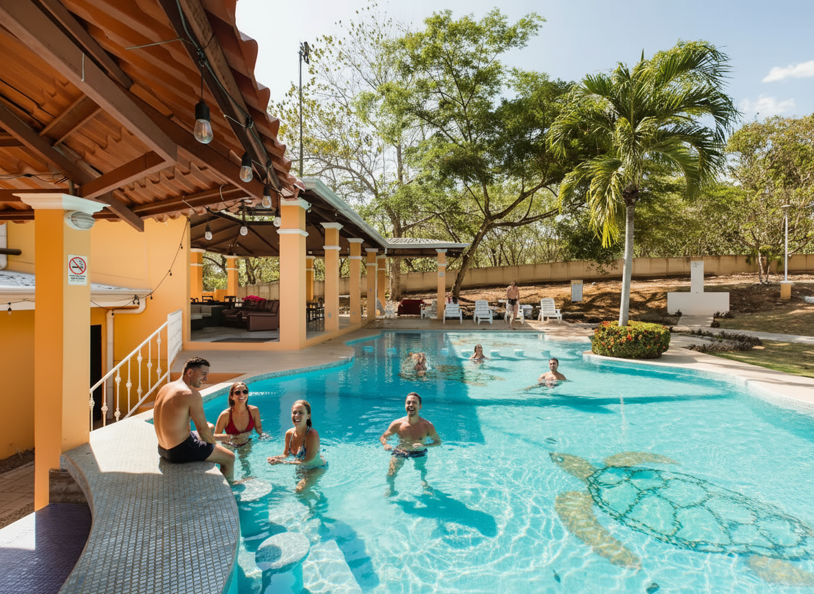 Pool with people